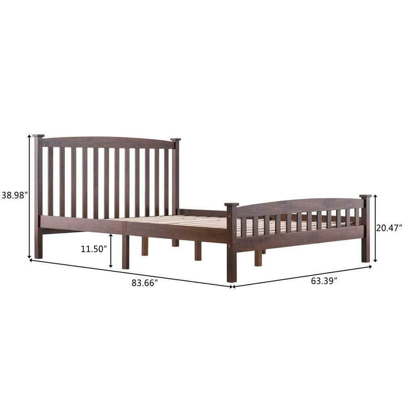 Full-Size Bed Frame Walnut - Fry's Superstore