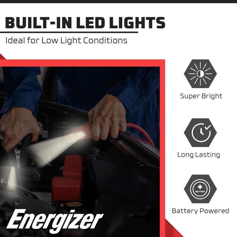 Heavy Duty Automotive Jumper Cables for Car Battery with Built-In LED Lights - Fry's Superstore