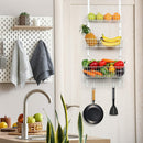 Heavy Duty Hanging Shelf Door Back Storage Rack with Three Baskets Over the Door Organizer - Fry's Superstore