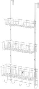 Heavy Duty Hanging Shelf Door Back Storage Rack with Three Baskets Over the Door Organizer - Fry's Superstore