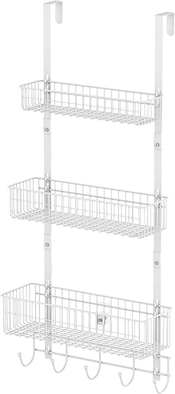 Heavy Duty Hanging Shelf Door Back Storage Rack with Three Baskets Over the Door Organizer - Fry's Superstore