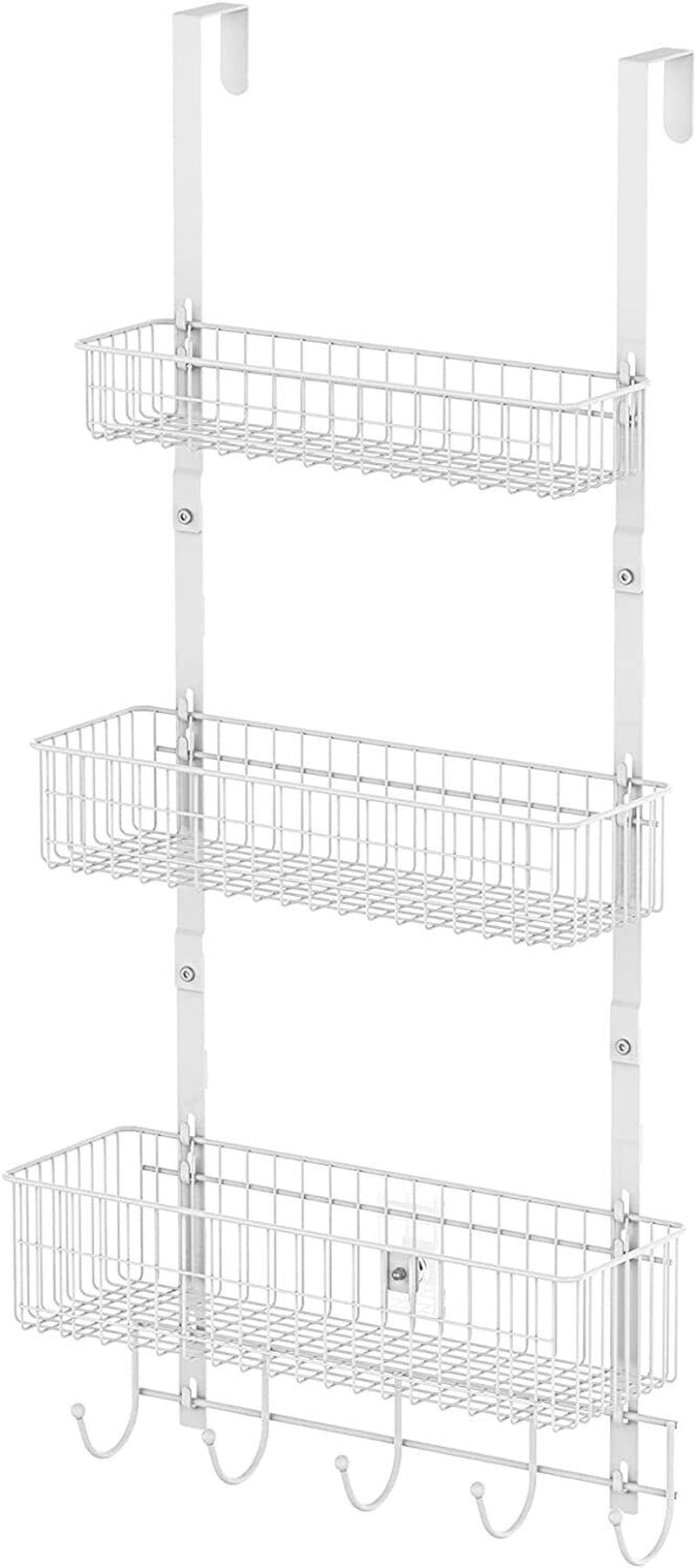 Heavy Duty Hanging Shelf Door Back Storage Rack with Three Baskets Over the Door Organizer - Fry's Superstore