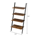 Industrial Ladder Shelf, 4-Tier Bookshelf, Storage Rack Shelves - Fry's Superstore