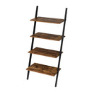 Industrial Ladder Shelf, 4-Tier Bookshelf, Storage Rack Shelves - Fry's Superstore