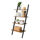Industrial Ladder Shelf, 4-Tier Bookshelf, Storage Rack Shelves - Fry's Superstore