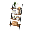 Industrial Ladder Shelf, 4-Tier Bookshelf, Storage Rack Shelves - Fry's Superstore