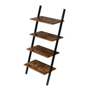 Industrial Ladder Shelf, 4-Tier Bookshelf, Storage Rack Shelves - Fry's Superstore
