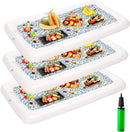 Inflatable Ice Cooler Buffet Salad Serving Trays with Drain Plug (3 Sets) - Fry's Superstore