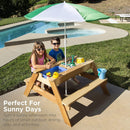 Kids 3-in-1 Sand & Water Wood Outdoor Activity Table, 2 Play Boxes, Removable Top - Green - Fry's Superstore