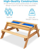 Kids 3-in-1 Sand & Water Wood Outdoor Activity Table, 2 Play Boxes, Removable Top - Green - Fry's Superstore