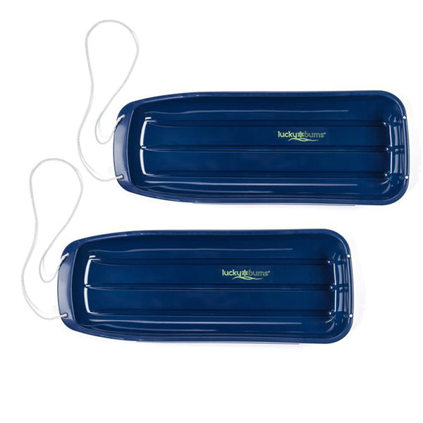 Kids 48-Inch Plastic Snow Toboggan Sled with Pull Rope, Blue (2 Pack) - Fry's Superstore