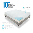 LUCID 6, 8, 10, and 12-Inch Gel Memory Foam Mattress - Fry's Superstore