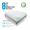 LUCID 6, 8, 10, and 12-Inch Gel Memory Foam Mattress - Fry's Superstore