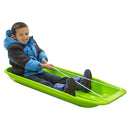 Lucky Bums Snow Kids 48 Inch Plastic Toboggan Sled w/ Pull Rope, 1 Person, Green - Fry's Superstore