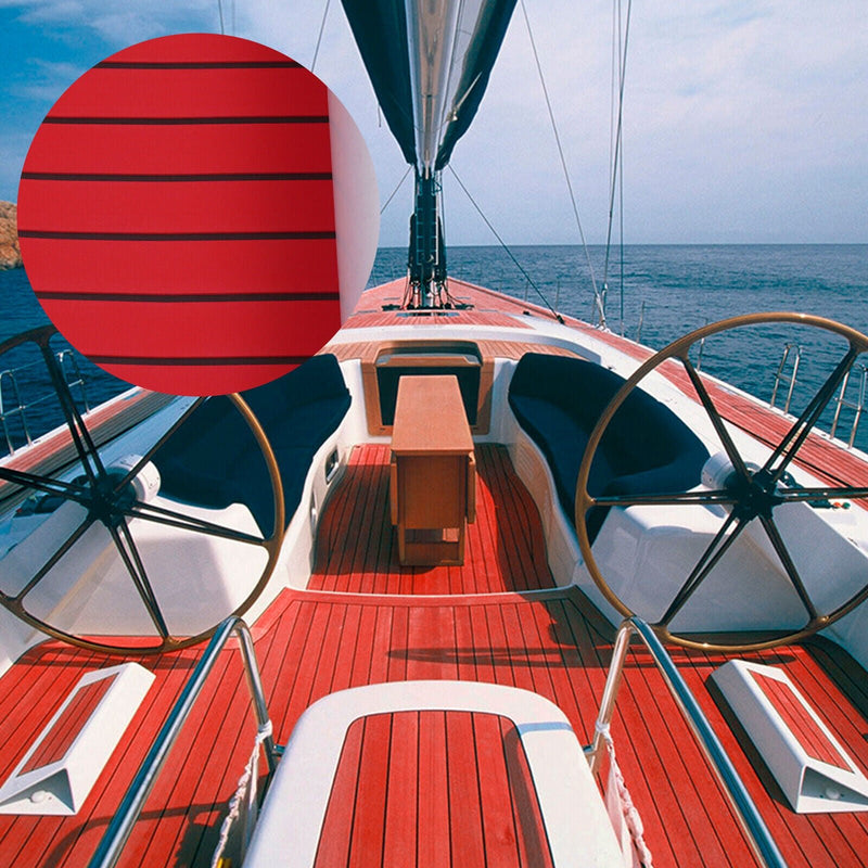 Marine Boat Flooring EVA Foam Yacht Teak Decking Sheet Carpet Floor Pad 94"x 35" - Red - Fry's Superstore