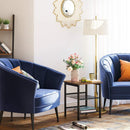 Metal Frame End Table, Nightstand with 2 Adjustable Mesh Shelves, Rustic Brown and Black - Fry's Superstore