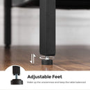 Metal Frame End Table, Nightstand with 2 Adjustable Mesh Shelves, Rustic Brown and Black - Fry's Superstore