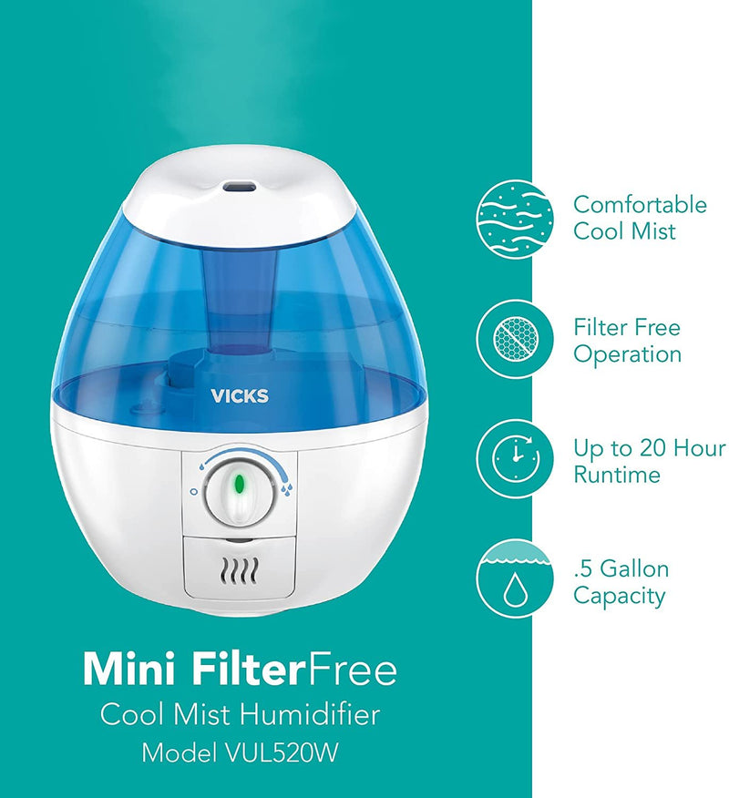Mini Filter-Free Cool Mist Humidifier, Works with Vicks VapoPads - Fry's Superstore