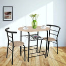 Modern 3-Piece Studio Apartment Metal & Wood Dining Set - Fry's Superstore