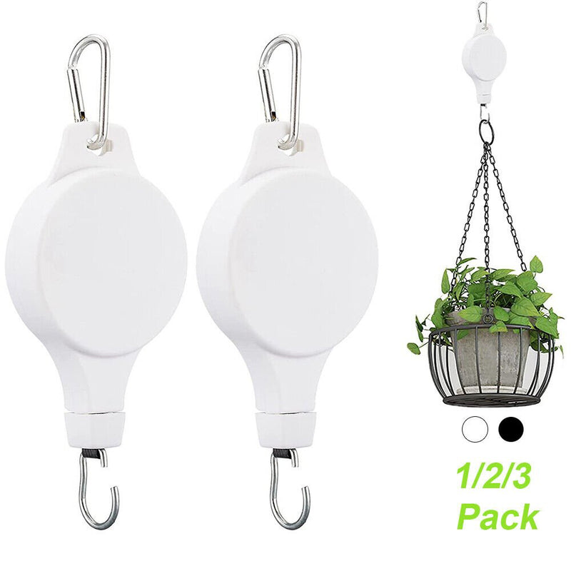 Plant Pulley Retractable Hanging Flower Basket Hook Hanger For Garden Pot - Fry's Superstore
