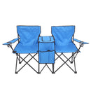 Portable Outdoor 2-Seat Folding Chair with Removable Sun Umbrella Blue - Fry's Superstore
