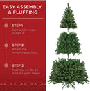 Premium Spruce Artificial Holiday Christmas Tree With Metal Hinges & Foldable Base - Fry's Superstore