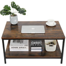 Rustic Wood Coffee Table Rectangular Coffee Table with Storage Shelf Durable 31" - Fry's Superstore