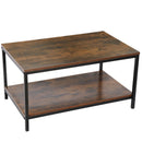 Rustic Wood Coffee Table Rectangular Coffee Table with Storage Shelf Durable 31" - Fry's Superstore