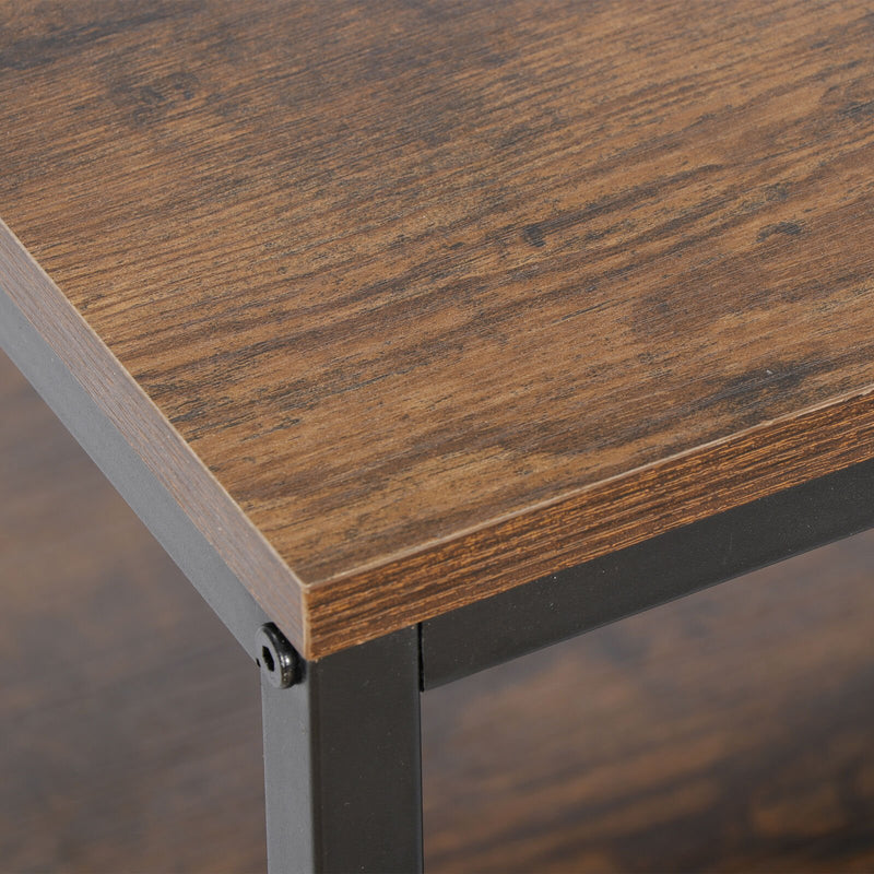 Rustic Wood Coffee Table Rectangular Coffee Table with Storage Shelf Durable 31" - Fry's Superstore