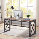 Rustic Wood Home Office Computer Desk Vintage Oak 60-Inch - Fry's Superstore