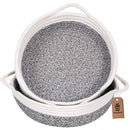 Small Black Cotton Rope Woven Home Storage Baskets - Set of 2 - Fry's Superstore