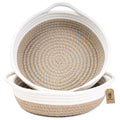 Small Black Cotton Rope Woven Home Storage Baskets - Set of 2 - Fry's Superstore