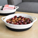 Small Black Cotton Rope Woven Home Storage Baskets - Set of 2 - Fry's Superstore