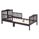 Toddler Size Wood Bed for Kids With Safety Guardrails - Fry's Superstore