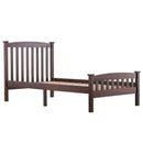Twin-Size Wooden Bed Frame Walnut - Fry's Superstore