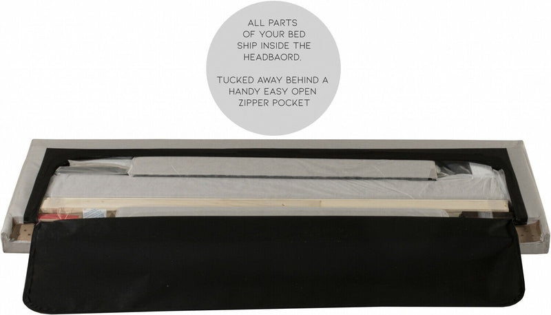 Upholstered Platform Bed Frame Full-Size Light Gray - Fry's Superstore