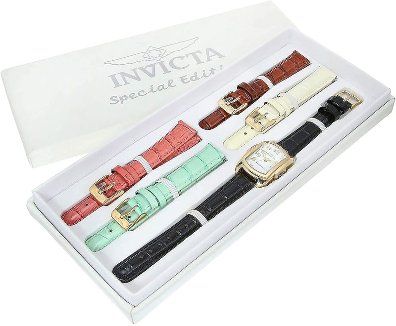 Women's Lupah White Mother-Of-Pearl Dial Black Patent Leather Watch - Fry's Superstore