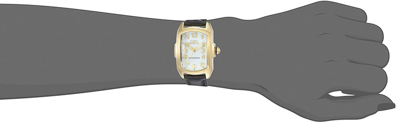 Women's Lupah White Mother-Of-Pearl Dial Black Patent Leather Watch - Fry's Superstore
