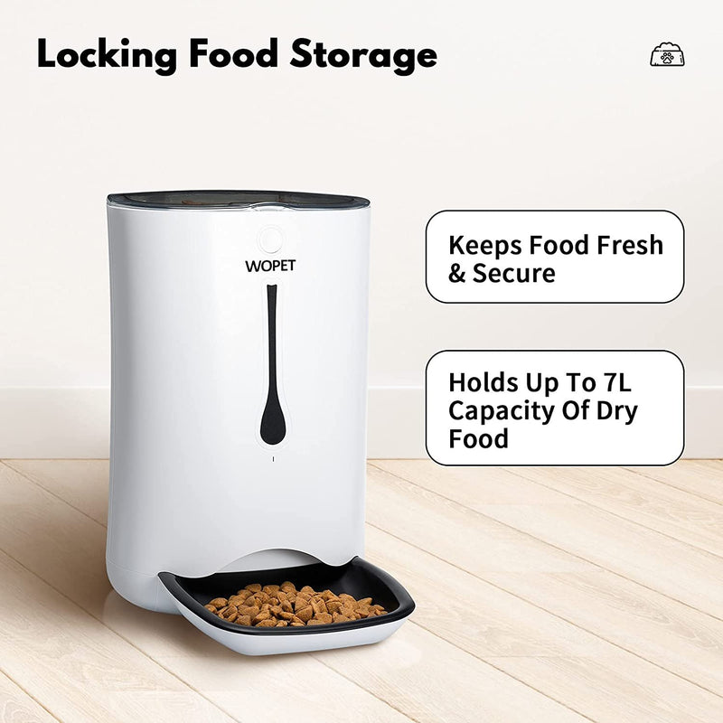 WOPET Automatic Pet Feeder Food Dispenser for Cats and Dogs - Fry's Superstore